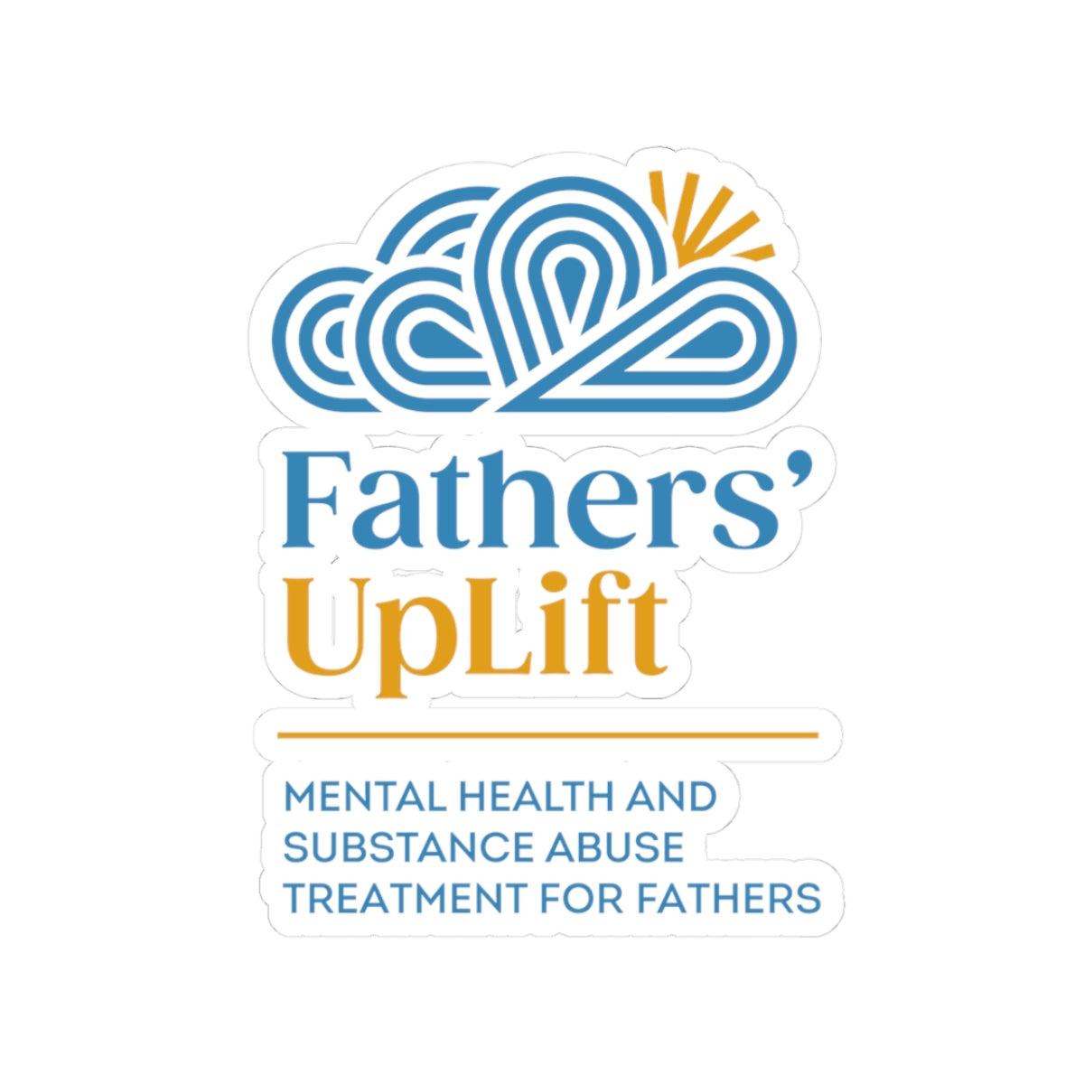 Fathers UpLift Official Tagline Logo Sticker